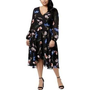 NEW betsy johnson black flower dress